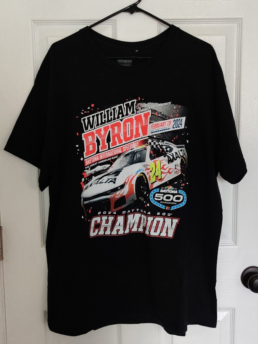 William Byron Daytona 500 Champion Black Graphic Tee